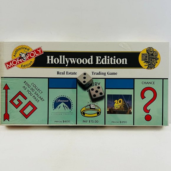 Vintage Monopoly Hollywood Edition 1997 Real‎ Estate Trading Board Game New - Picture 1 of 8